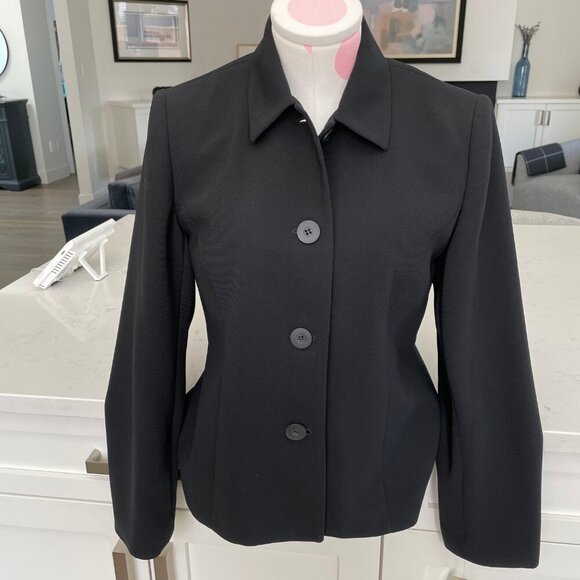 Jaxsport Classic 4 Button Lined Polyester Blazer Jacket Black Sz 6 NWT - Picture 2 of 10
